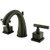 Kingston Brass Two Handle 8" to 16" Widespread Lavatory Faucet with Brass Pop-Up Drain - Oil Rubbed Bronze KS2965CQL