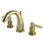 Kingston Brass Two Handle 8" to 16" Widespread Lavatory Faucet with Brass Pop-Up Drain - Polished Brass KS2962DL