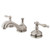 Kingston Brass Two Handle 8" to 16" Widespread Lavatory Faucet with Brass Pop-Up Drain - Satin Nickel KS1168NL