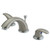 Kingston Brass Two Handle 8" to 16" Widespread Lavatory Faucet with Brass Pop-Up Drain - Brushed Nickel/Polished Chrome - KB6967LL