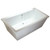 Kingston Brass VTSQ663422 66" Contemporary Freestanding Acrylic Bathtub - White