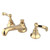 Kingston Brass Two Handle 8" to 16" Widespread Lavatory Faucet with Brass Pop-Up Drain - Polished Brass KS4462FL