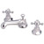 Kingston Brass Two Handle 8" to 16" Widespread Lavatory Faucet with Brass Pop-Up Drain - Polished Chrome KS4461BX