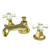 Kingston Brass Two Handle 8" to 16" Widespread Lavatory Faucet with Brass Pop-Up Drain - Polished Brass KS4462PX