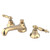 Kingston Brass Two Handle 8" to 16" Widespread Lavatory Faucet with Brass Pop-Up Drain - Polished Brass KS4462TL