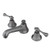 Kingston Brass Two Handle 8" to 16" Widespread Lavatory Faucet with Brass Pop-Up Drain - Satin Nickel KS4468BL