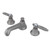 Kingston Brass Two Handle 8" to 16" Widespread Lavatory Faucet with Brass Pop-Up Drain - Brushed Nickel KS4468GL