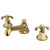 Kingston Brass Two Handle 8" to 16" Widespread Lavatory Faucet with Brass Pop-Up Drain - Polished Brass KS4462TX