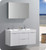 Fresca Senza Valencia 48" Glossy White Wall Hung Double Sink Bathroom Vanity w/ Medicine Cabinet