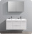 Fresca Senza Valencia 48" Glossy White Wall Hung Double Sink Bathroom Vanity w/ Medicine Cabinet