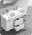 Fresca Senza Valencia 48" Glossy White Wall Hung Double Sink Bathroom Vanity w/ Medicine Cabinet