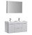 Fresca Senza Valencia 48" Glossy White Wall Hung Double Sink  Bathroom Vanity w/ Medicine Cabinet