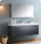 Fresca Senza Valencia 60" Dark Slate Gray Wall Hung Bathroom Vanity w/ Medicine Cabinet