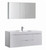 Fresca Senza Valencia 60" Glossy White Wall Hung  Bathroom Vanity w/ Medicine Cabinet