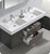 Fresca Senza Valencia 60" Gray Oak Wall Hung Double Sink  Bathroom Vanity w/ Medicine Cabinet