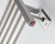 Amba RSWHL-B Radiant Large Hardwired Square Towel Warmer - Brushed Stainless - 24 in. x 41 in. x 5 in.
