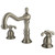 Kingston Brass Two Handle 8" to 14" Widespread Lavatory Faucet with Brass Pop-Up Drain - Satin Nickel KS1978TX