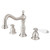 Kingston Brass Two Handle 8" to 14" Widespread Lavatory Faucet with Brass Pop-Up Drain - Brushed Nickel KS1978PL