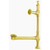 Kingston Brass CC3092 Edwardian British Lever Style Clawfoot Tub Waste And Overflow Drain - Polished Brass