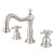 Kingston Brass Two Handle 8" to 14" Widespread Lavatory Faucet with Brass Pop-Up Drain - Brushed Nickel KS1978BX