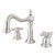 Kingston Brass Two Handle 8" to 14" Widespread Lavatory Faucet with Brass Pop-Up Drain - Brushed Nickel KS1978AX