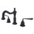 Kingston Brass Two Handle 8" to 14" Widespread Lavatory Faucet with Brass Pop-Up Drain - Oil Rubbed Bronze KS1975ZL