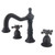 Kingston Brass Two Handle 8" to 14" Widespread Lavatory Faucet with Brass Pop-Up Drain - Oil Rubbed Bronze KS1975BX