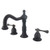 Kingston Brass Two Handle 8" to 14" Widespread Lavatory Faucet with Brass Pop-Up Drain - Oil Rubbed Bronze KS1975BL