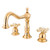 Kingston Brass Two Handle 8" to 14" Widespread Lavatory Faucet with Brass Pop-Up Drain - Polished Brass KS1972AX