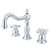 Kingston Brass Two Handle 8" to 14" Widespread Lavatory Faucet with Brass Pop-Up Drain - Polished Chrome KS1971AX