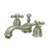 Kingston Brass Two Handle 4" to 8" Mini Widespread Lavatory Faucet with Brass Pop-Up Drain - Brushed Nickel KS3958AX