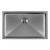 Whitehaus WHNPL2918-GM Noah Plus 16 Gauge Single Bowl Linen Textured Undermount or Drop-in Sink - Gunmetal