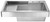 Whitehaus WH33209-NP Pearlhaus Brushed Stainless Steel Single Bowl Drop in Utility Sink with Drainboard - 33 inch