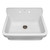 Whitehaus OFCH2230-WHITE Old Fashioned Country Fireclay Utility Sink with High Backsplash - White