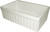 Whitehaus WHQ330-BISCUIT Farmhaus Fireclay Quatro Alcove Reversible Sink with Fluted Front Apron and Decorative 2 1/2 in. or 2 in. Lip - Biscuit - 30 inch