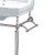 Whitehaus WHV024-L33-1H-PN Victoriahaus Console Sink with Integrated Rectangular Bowl with Single Hole Drill, Polished Nickel Leg Support - White/Polished Nickel
