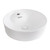 Whitehaus WH71306 Isabella Plus  Round Top Mount Sink with Single Faucet Hole Center Drain - White - 17 inch