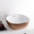 Whitehaus WH71301-F23 Isabella Plus Square Top Mount Sink, Embossed Exterior, Smooth Interior, Center Drain - White/Rose Gold