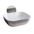 Whitehaus WH71302-F21 Isabella Plus Rectangular Top Mount Sink, Embossed Exterior, Smooth Interior, Center Drain - White/Silver
