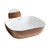 Whitehaus WH71302-F23 Isabella Plus  Rectangular Top Mount Sink, Embossed Exterior, Smooth Interior, Center Drain - White/Rose Gold