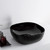 Whitehaus WH71301-F04 Isabella Plus  Square Top Mount Sink, Embossed Exterior, Smooth Interior, Center Drain - Black