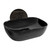 Whitehaus WH71302-F04 Isabella Plus  Rectangular Top Mount Sink, Embossed Exterior, Smooth Interior, Center Drain - Black
