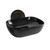 Whitehaus WH71333-F04 Isabella Plus Rectangular Top Mount Sink, Embossed Exterior, Smooth Interior, Center Drain - Black