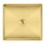 Whitehaus WHNPL1577-B  Noah Plus 10 Gauge Frame, Squared Semi-recessed Sink Set with Center Drain - Brass