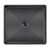 Whitehaus WHNPL1577-MBLK Noah Plus 10 Gauge Frame, Squared Matte Textured Semi-recessed Sink Set with Center Drain - Matte Black