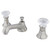 Kingston Brass KS4468WCL Two Handle Widespread Lavatory Faucet With Crystal Handle - Satin Nickel