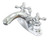 Kingston Brass Two Handle 4" Centerset Lavatory Faucet with Pop-Up Drain - Polished Chrome KB7641AX