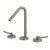 Whitehaus WH81214-BN Metrohaus Lavatory Widespread Faucet with 45-Degree Swivel Spout, Pop-up Drain and Lever Handles - Brushed Nickel - PVD