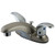 Kingston Brass Two Handle 4" Centerset Lavatory Faucet with Pop-Up Drain - Brushed Nickel/Polished Chrome KB6627LL