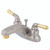 Kingston Brass Two Handle 4" Centerset Lavatory Faucet with Pop-Up Drain - Brushed Nickel/Polished Brass KB629